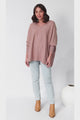 Pier Jumper - Oversized Batwing Knit Jumper in Coco Blush