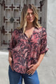 Shelly Shirt - Collared Button Down Shirt in Narah Print