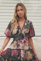 Marion Mini Dress - Lace Trim Tiered Dress with Flutter Sleeves in Annalisa Print