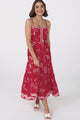 Raya Midi Dress - Adjustable Strap Tiered Sun Dress in Caprissimo Print