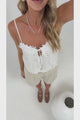 Dapper Shorts - Linen Blend Hight Waist Tailored Shorts in Beige