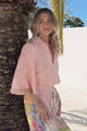 Maisy Midi Dress - Collared Shift Dress with Robe Belt and Bell Sleeves in Tullia Print
