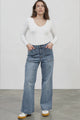 Amonie Jeans - High Waisted Wide Leg Jeans in Mid Wash Denim