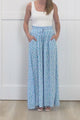 Charli Pants -  Paper Bag High Waisted Wide Leg Pants in Dory Print