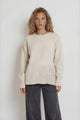 Willow Jumper - Relaxed fit Jumper with Long Sleeves in Beige