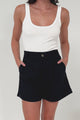 Ventura Shorts - High Waisted Tailored Shorts with Pockets in Black