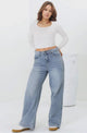 Medusa Jeans - High Waisted Wide Leg Jeans in Light Denim