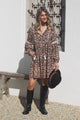 Dian Mini Dress - Balloon Sleeve Smock Dress with Pockets in floral Amirah Print