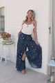 Charli Pants - Paper Bag High Waisted Wide Leg Pants in Noelle Print