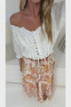 Poppy Maxi Skirt - High Waisted Tiered Skirt with Tassel Waist Tie in Alynda Print