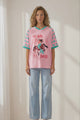 No Bad Days Tee - Graphic Print Short Sleeve T-Shirt in Pink