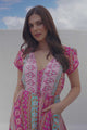 JAASE - Lizzie Mini Dress: Butterfly Cap Sleeve Button Down Dress with Pockets in Cedella Print