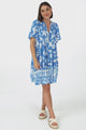 Siena Mini Dress - Flute Sleeve Tiered Smock Dress in Arwen Print