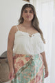 Hellen Maxi Skirt - High Waisted Skirt with Front Splits in Clavelle Print