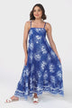 Rosa Maxi Dress - Sun Dress with Shirred Back in Briella Print