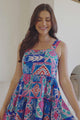 Bronte Mini Dress - Scallop Trim Tiered Sun Dress in Nelly Print
