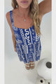 Riviera Mini Dress  - Sun Mini Dress with Pockets in Capri Bloom Print