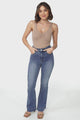 Lennie Jeans - High Waisted Bell Bottom Jeans in Medium Wash Denim