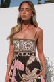 Mattina Maxi Dress - Spaghetti Strap Sun Dress in Ginevra Print