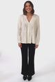 Marjorye Linen Blouse - Pleating Bodice Details Blouse With Long Sleeves In Oat