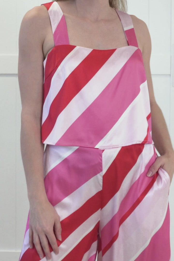 True Jumpsuit - Square Neckline Overall Jumpsuit in Vespa Print