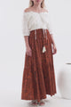 Zia Maxi Skirt - High Waisted Skirt with Front Splits in Ayana Print
