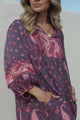 JAASE - Adela Mini Dress: Oversized Smock Dress with Batwing Sleeves in Dancing Daisy Print