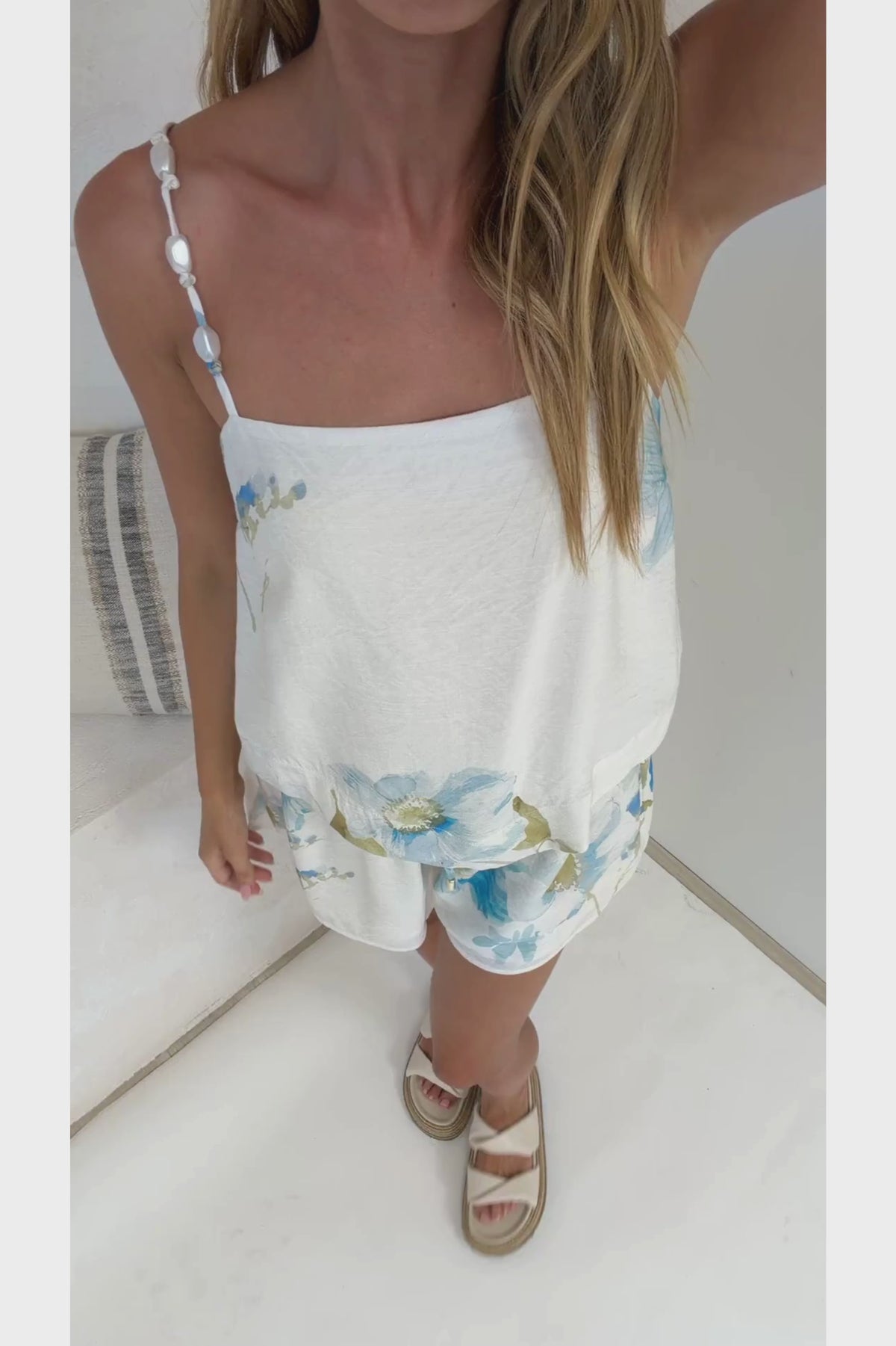 Ruby Shorts - High Elasticated Waist Shorts in Nigella Print
