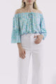 Carissa Top - On or Off Shoulder Pull Over Top in Siena Print