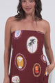 Yonder Top - Strapless or Spahetti Strap Open Back Top in Tamrin Print