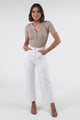 Harlan Jeans - High Waisted Wide Leg Jeans in White