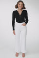 Payton High Waist Wide Leg Jeans in White