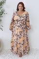 Isla Maxi Dress - V Neck Floral A Line Dress in Santino Print