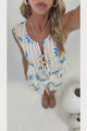 Mabel Shorts  - High Waisted Paperbag Shorts in Aloha Sunset Print