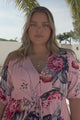 JAASE - Tessa Maxi Dress: A Line Pull Tie Waist Dress in Dahlia Print