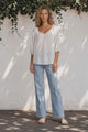 Blanche Blouse - Hollow Out Top in White