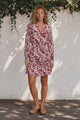 Tirzah Mini Dress  - V Neckline in Gamay Print