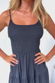 Nessa Maxi Dress - Tie Up Strap Tiered Sun Dress in Black