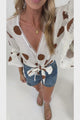 Julia Blouse - V Neck Wrap Blouse in Pippa Print