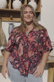 Shelly Shirt - Collared Button Down Shirt in Narah Print