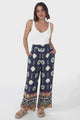 Teanne Pants - Easy Wear High Waisted Straight Pant in Margot Print