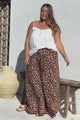 Charli Pants -  Paper Bag High Waisted Wide Leg Pants in Amirah Print