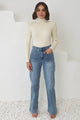 Cindy Wide Leg Jean in Stone Wash Denim