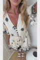 Scotlyn Mini Dress - V Neck Tasseled Drawstring Waist Mini with Pockets in Beige