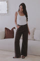 Samieka Jeans - Highwaisted Wide Leg Jean in Chocolate