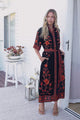 Kally Midi Dress - Collared Shirt Dress with Matching Waist Tie in Alexys Print
