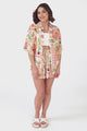 Mirian Button Up Shirt And Shorts Set - Baroa Print