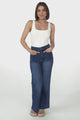 Cindy Wide Leg Jean in Dark Denim