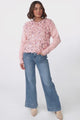 Pixie Jumper - Fluffy Sequin Decal Jumper in Pink