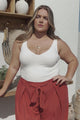 Malta Pants - High Waisted Wide Leg Pants with Tie Waist in Rust